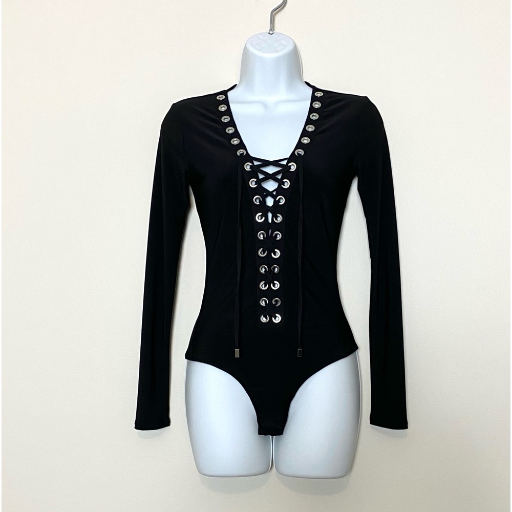 Guess Lace Up Bodysuit. Size XS
